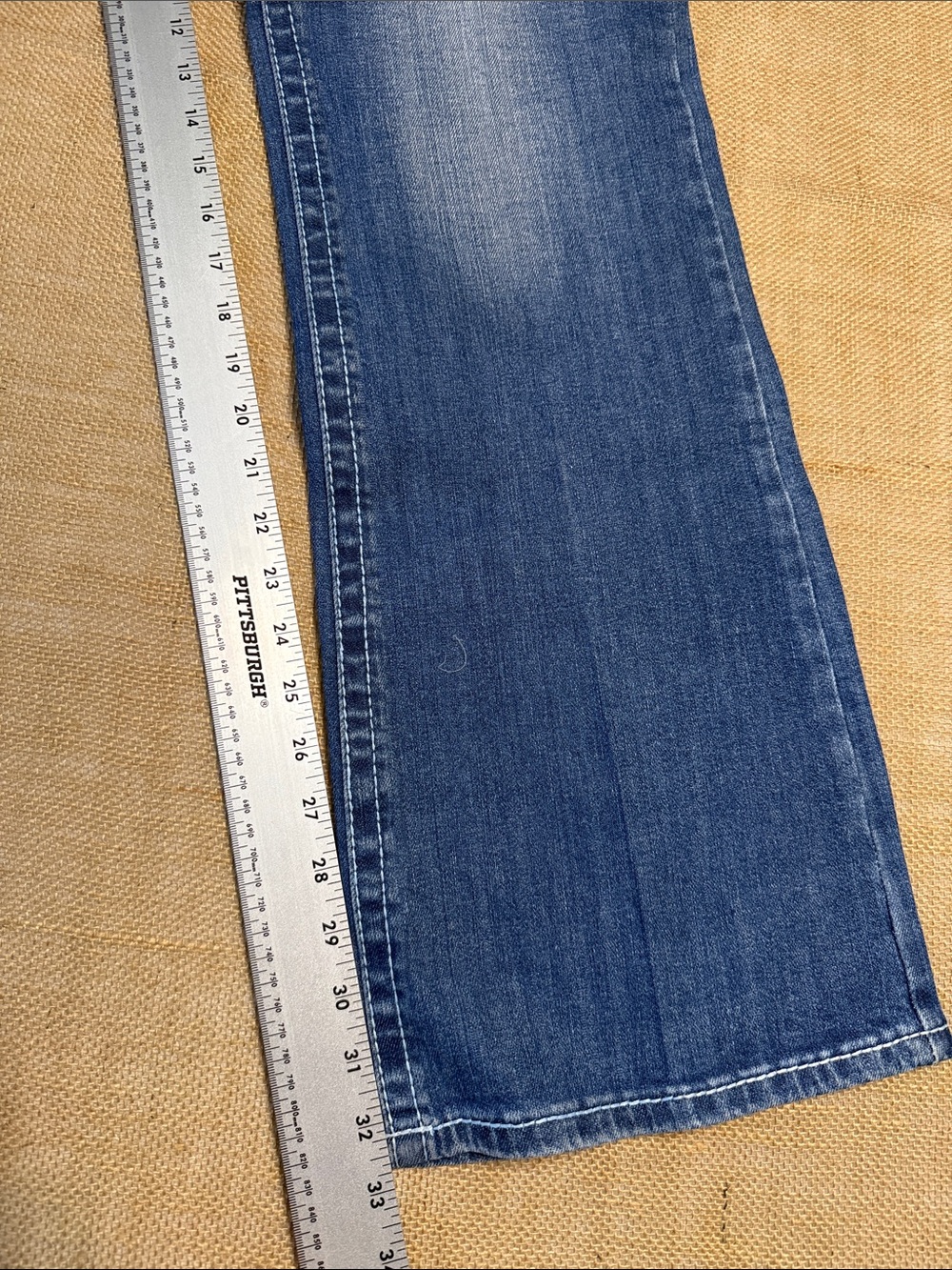 Maurices Women's Faded Blue Flare Jeans - Picture 5 of 7
